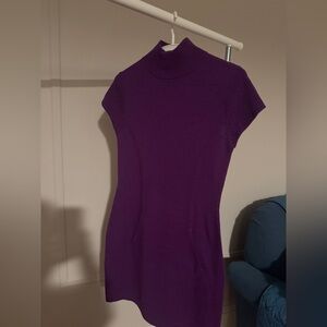 Autumn cashmere sweater turtleneck dress